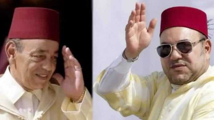 Les rois Hassan II et Mohammed VI