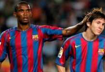 Samuel Eto’o toujours fidèle à Lionel Messi Samuel Eto'o et Lionel Messi