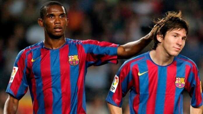 Samuel Eto'o et Lionel Messi