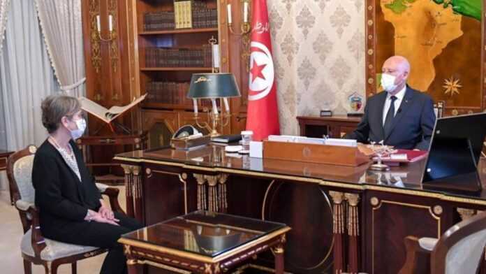 Kaïs Saïed et la cheffe du gouvernement de Tunisie