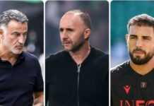 Christophe Galtier, Djamel Belmadi et Andy Delort (15 oct 21)
