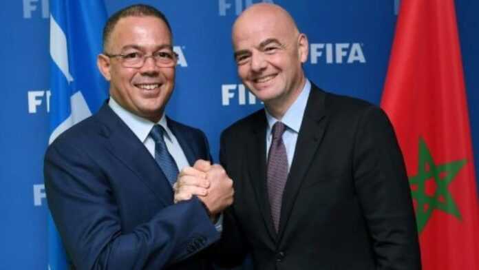 Faouzi Lekjaa et Gianni Infantino (08 oct 21)