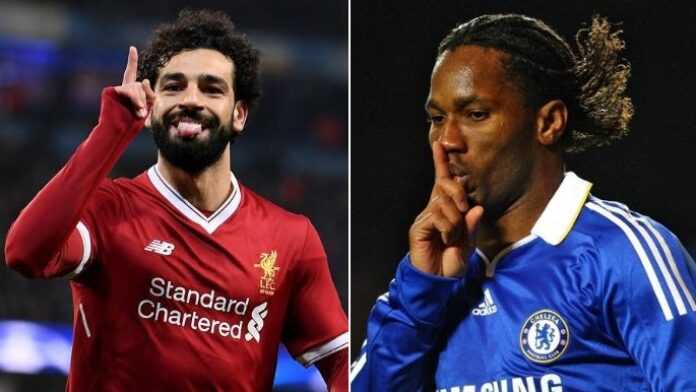 Mohamed Salah et Didier Drogba (29 oct 21)