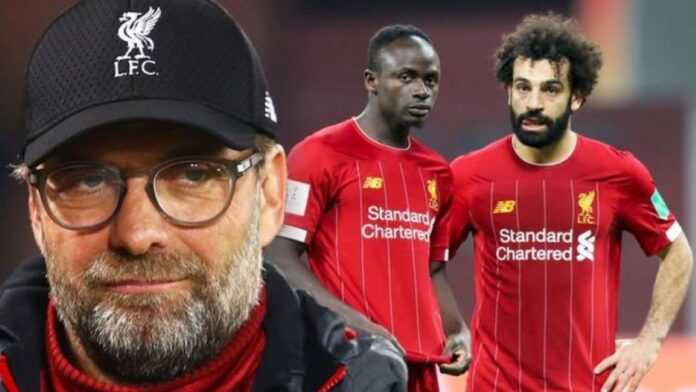 Jürgen Klopp, Sadio Mané et Mohamed Salah