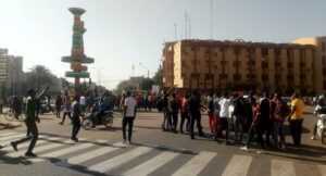 Manifestants à Ouagadougou