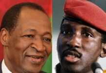 Blaise Compaoré et Thomas Sankara