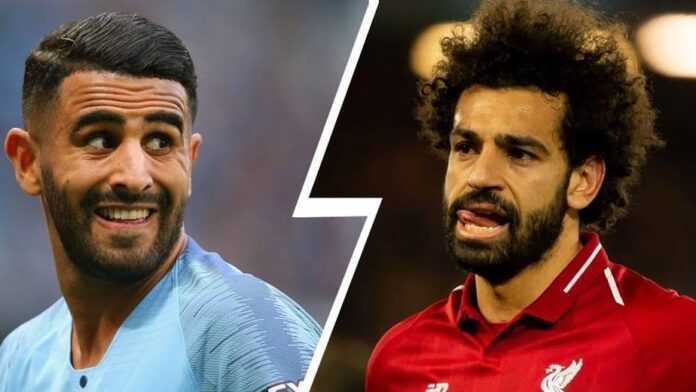 Riyad Mahrez et Mohamed Salah