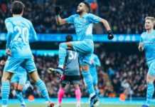 Riyad Mahrez respire la forme avec les Citizens Riyad Mahrez avec Man City