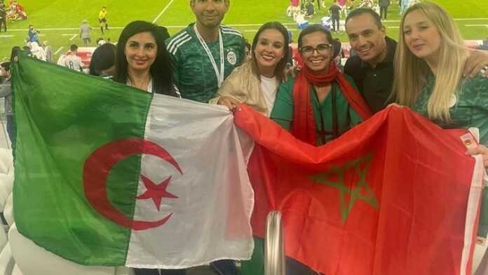 Supporters algériens et marocains