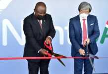 Le Président sud-africain Cyril Ramaphosa et le milliardaire Patrick Soon-Shiong