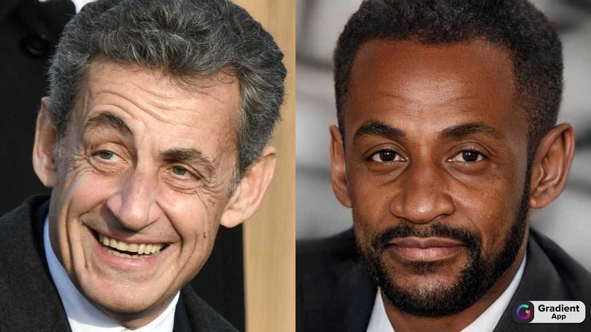 Nicolas Sarkozy, en noir et blanc