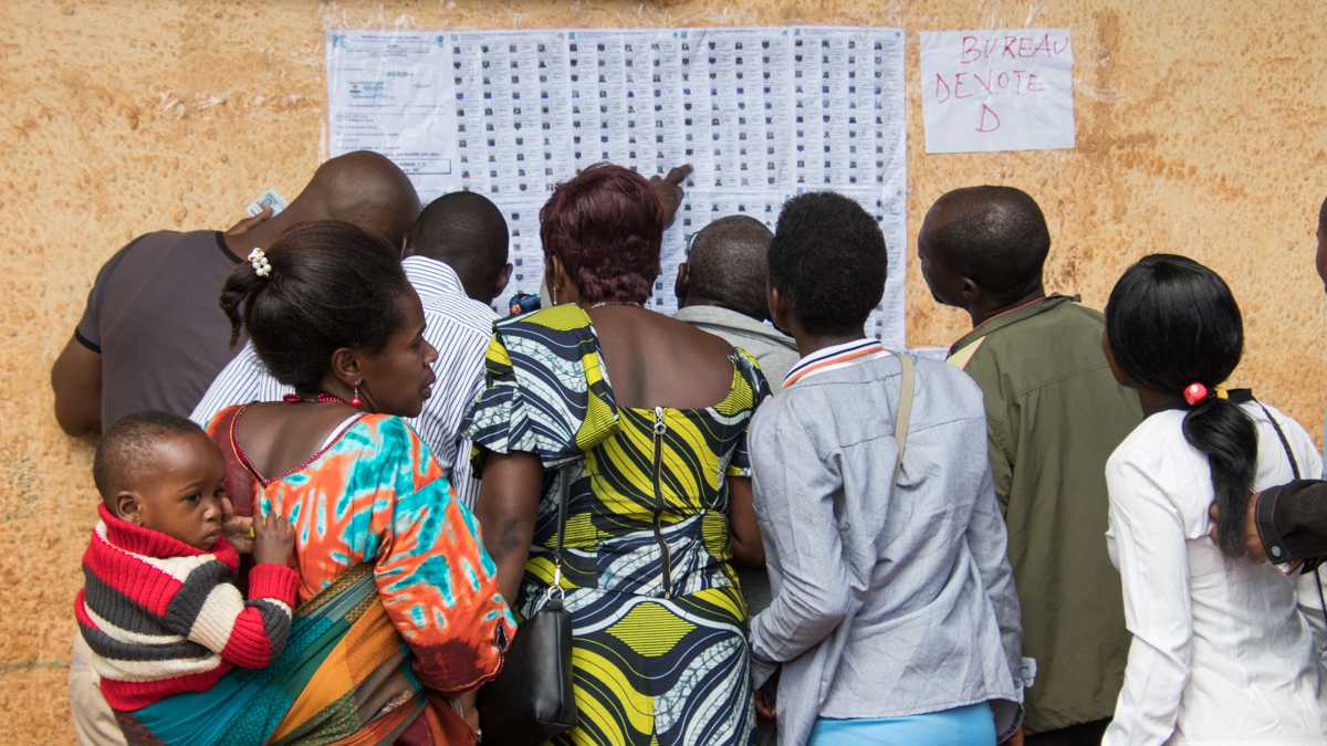 Liste électorale d'un bureau de vote en RDC