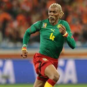 Rigobert Song lors d'un match du Cameroun