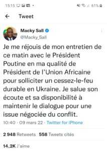 Twitter Macky Sall 