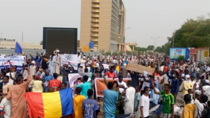 Manifestation à N'Djamena, Tchad