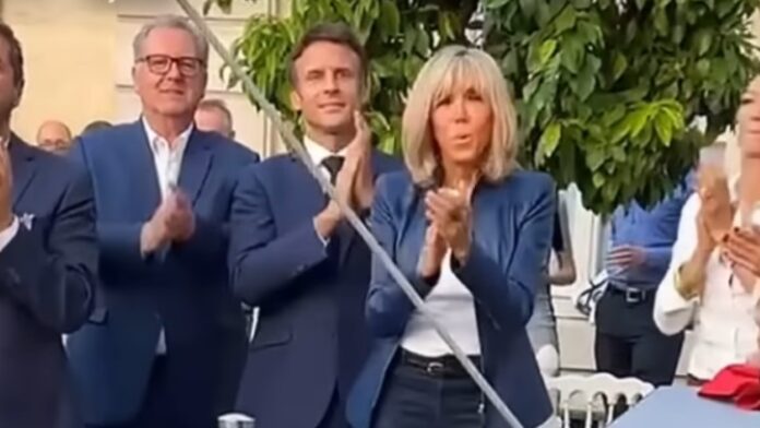 Emmanuel et Brigitte Macron à l'Elysée