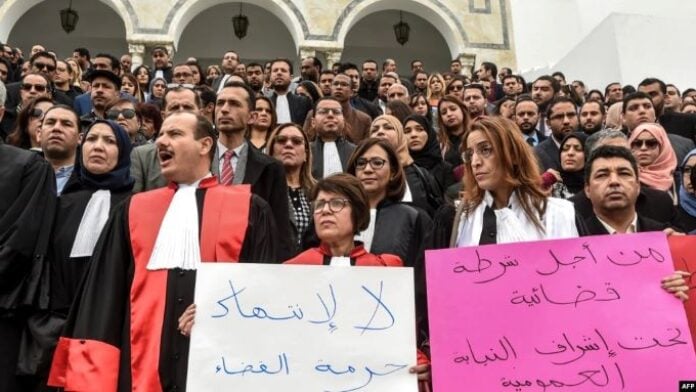 Grècve des magistrats tunisiens