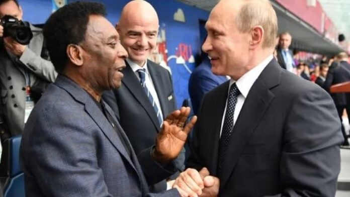 Pelé et Vladimir Poutine