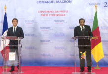 Emmanuel Macron et Paul Biya