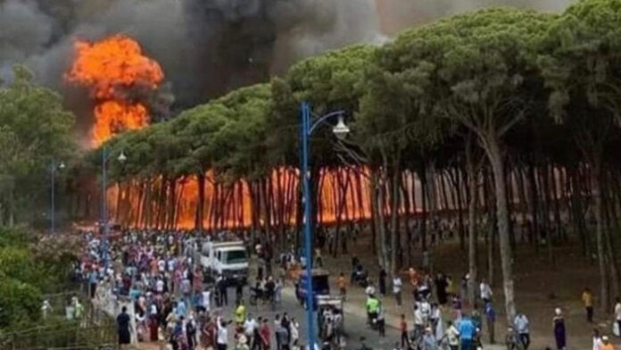 Incendie au Maroc