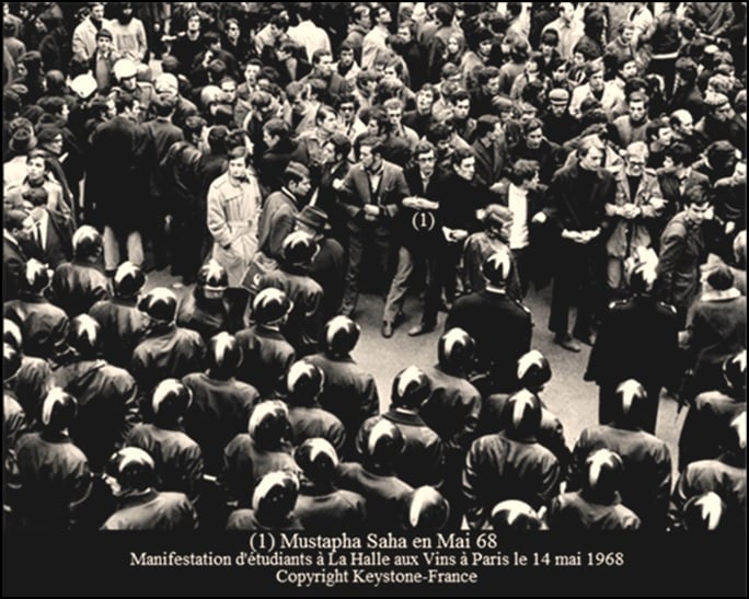 MUSTAPHA SAHA EN MAI 68. MANIFESTATION DE LA HALLE AUX VINS DU 14 MAI 1968