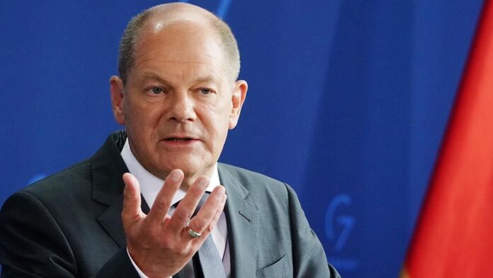 Le Chancelier allemand, Olaf Scholz