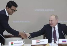 Andry Rajoelina et Vladimir Poutine