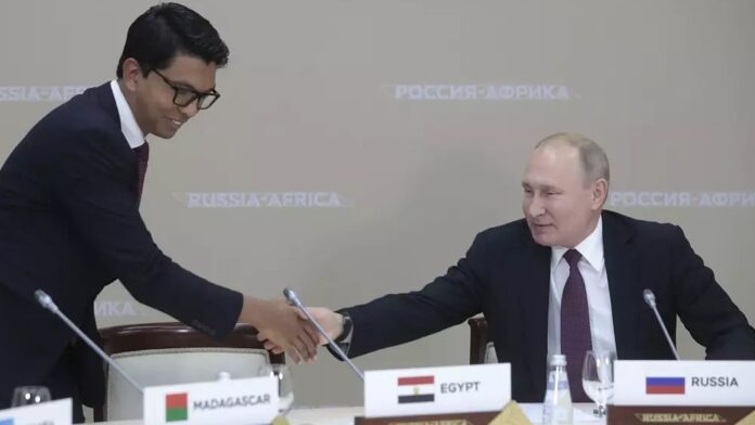 Andry Rajoelina et Vladimir Poutine