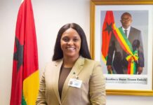 La ministre bissau-guinéenne des Affaires étrangères, Suzi Carla Barbosa