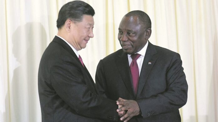 Xi Jinping et Cyril Ramaphosa