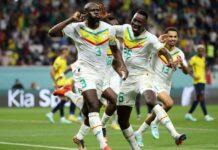 Le Sénégal qualifié en 8è du Mondial sans Sadio Mané avec Bouba Diop Kalidou Koulibaly jubile après son but