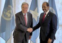 Antonio Guterres et Hassan Cheikh Mohamoud