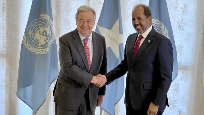 Antonio Guterres et Hassan Cheikh Mohamoud