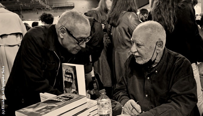 Festival du livre de Paris 2023. Mustapha Saha et Tahar Ben Jelloun. NB 01