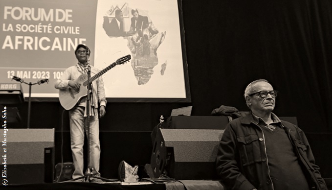 FORUM DE LA SOCIETE CIVILE AFRICAINE. AVEC ELISABETH ET MUSTAPHA SAHA. EPINAY-SUR-SEINE. 13 MAI 2023. NB 02