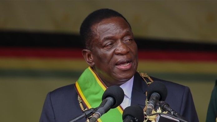 Le Président du Zimbabwe, Emmerson Mnangagwa