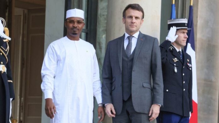 Mahamat Déby et Emmanuel Macron