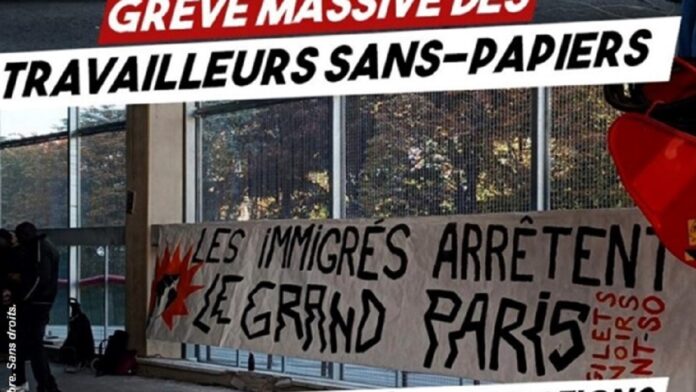 Greve des sans papiers Jeux Olympiques de Paris