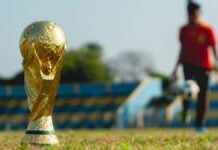 Le trophée de la Coupe du Monde