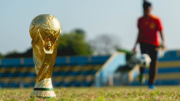 Le trophée de la Coupe du Monde