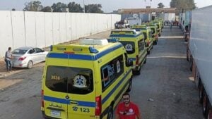 Des ambulances égyptiennes