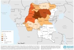 Carte variole du songe en RDC