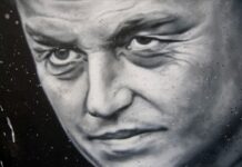 Geert Wilders, painted portrait @Thierry Ehrmann