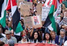 Manifestation en faveur de la Palestine