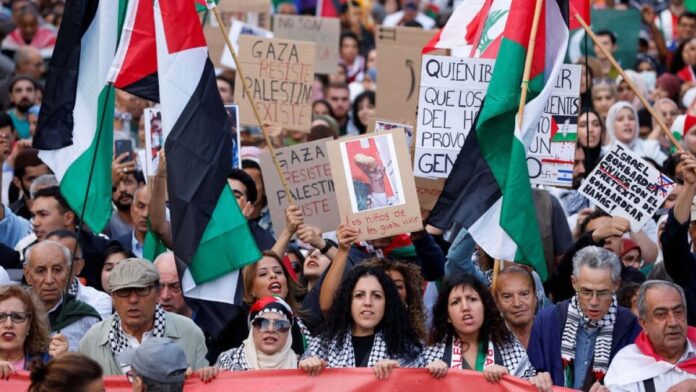 Manifestation en faveur de la Palestine
