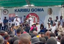 Martin Fayulu en meeting à Goma