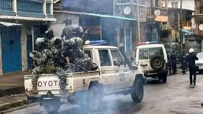 Des militaires en Sierra Leone