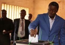 Le Président togolais, Faure Gnassingbé, lors d'élections