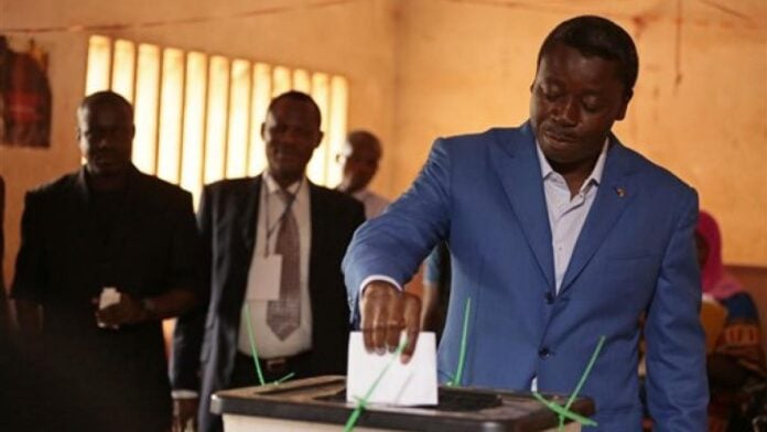 Le Président togolais, Faure Gnassingbé, lors d'élections