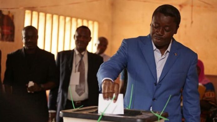 Le Président togolais, Faure Gnassingbé, lors d'élections